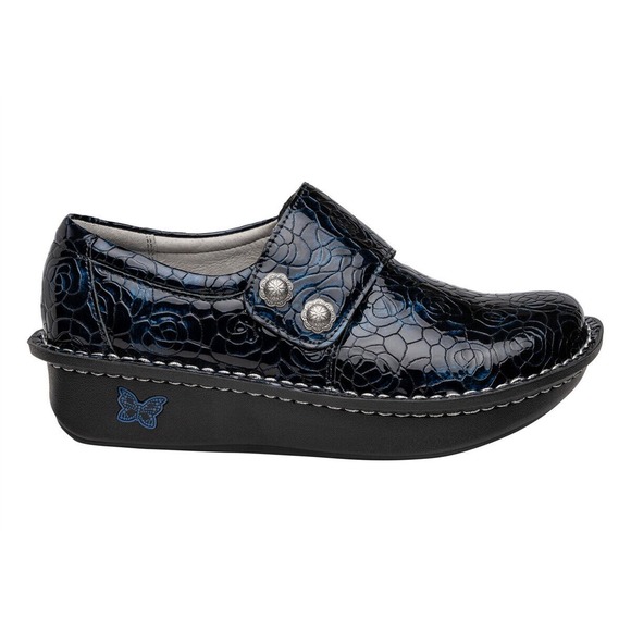 Alegria Womens Deliah Leather Professional Nursing Shoe - Moody Blues NIB - Picture 2 of 6